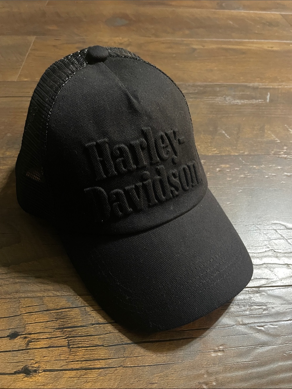 Harley-Davidson Black Raised Logo Trucker Hat